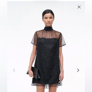 STAUD mini ilana dress stardust onyx